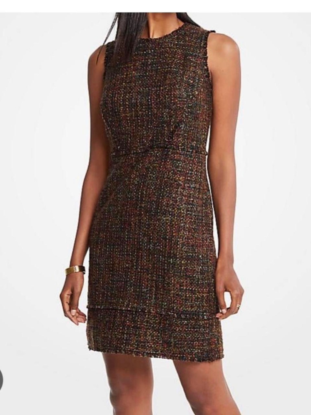 Ann Taylor Tweed Sleeveless Sheath Dress NWT Multicolor Size 18